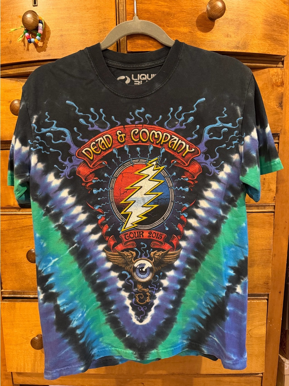 DEAD & Company Tie Dyed Tour Tee from 2015 *RARE* Unique Retro Adult Size Small